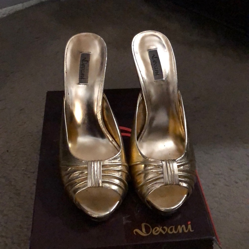 Gold Platform Heels